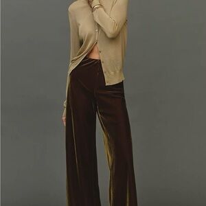 Anthropologie Tilda Velvet Pants in Moss
